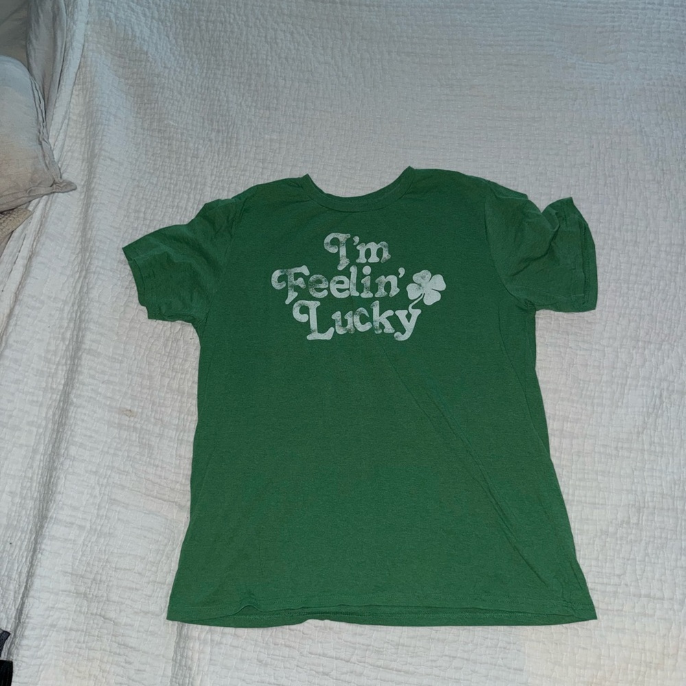 Green T-Shirt - 'I'm Feelin' Lucky'